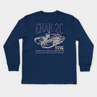 CHAR 2C - WW1 French Heavy Tank Kids Long Sleeve T-Shirt